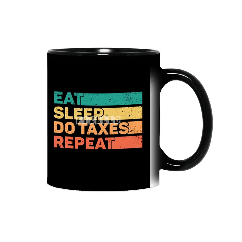Tax Day Eat Sleep Repeat CPA Accountant Tax Season Sihirli Kupa