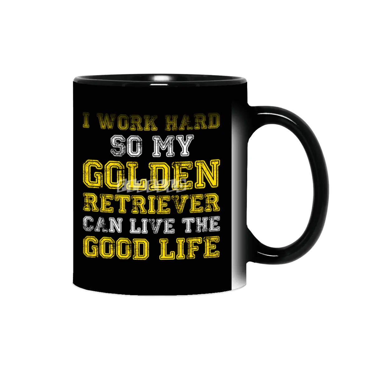 I Work Hard Funny Golden Retriever Life Sihirli Kupa