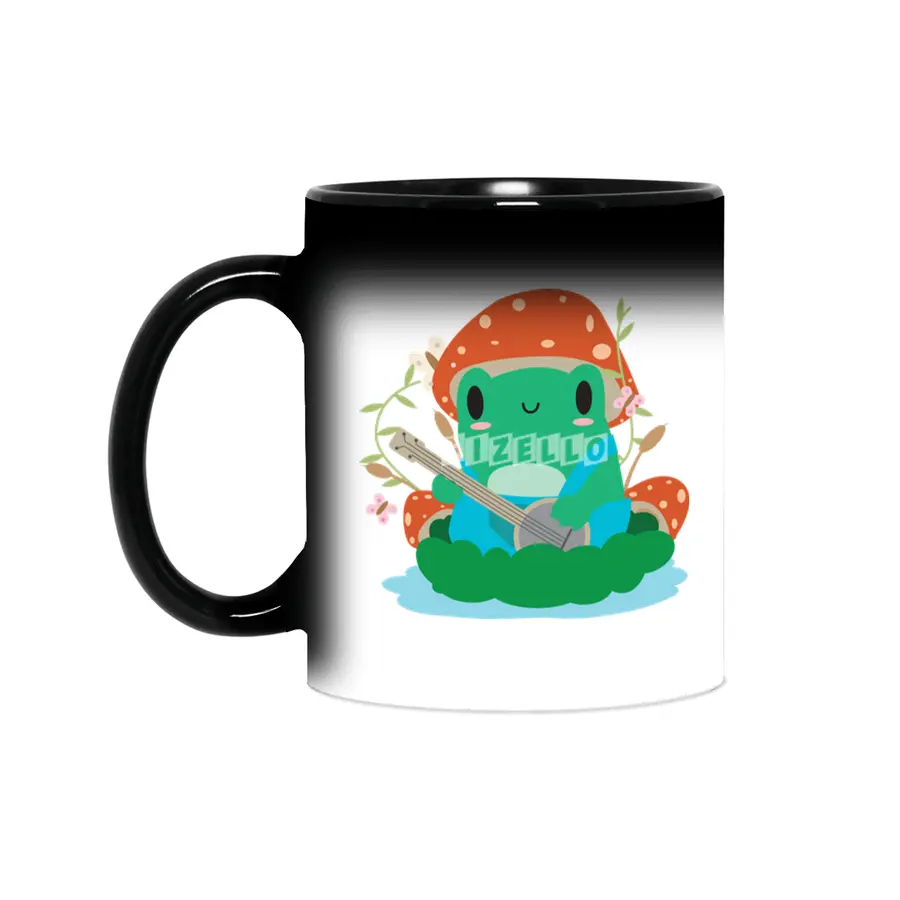 Cottagecore Aesthetic Frog Mushroom Hat Banjo Kawaii Sihirli Kupa