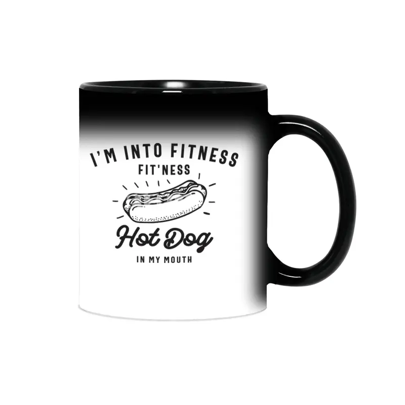 I'm Into Fitness Fit'ness Hot Dog In My Mouth Sihirli Kupa