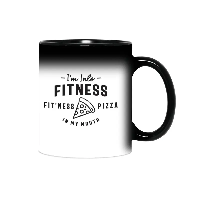 I'm Into Fitness Fit'ness Pizza In My Mouth Sihirli Kupa