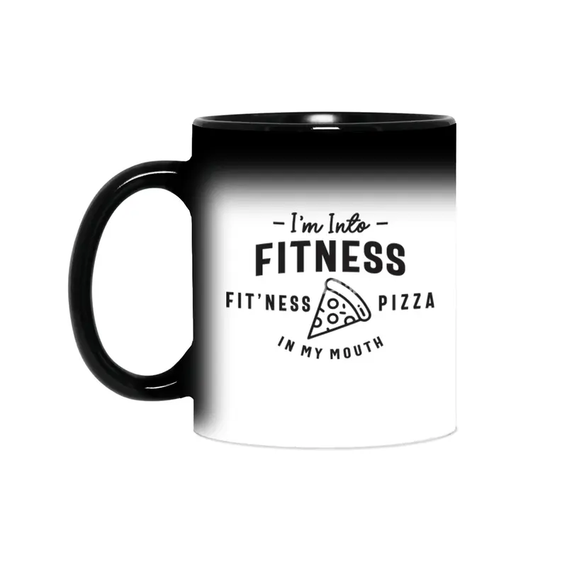 I'm Into Fitness Fit'ness Pizza In My Mouth Sihirli Kupa