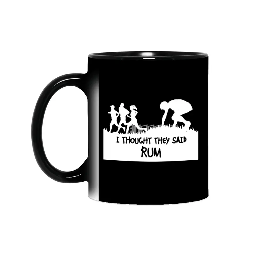 I Thought They Said Rum Mens Running Funny Slogan Runner Fitness Gift running Sihirli Kupa