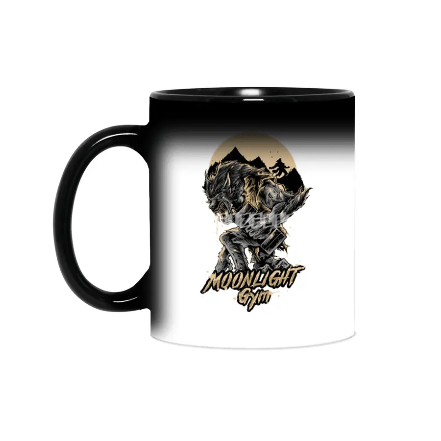 Moonlight Gym Werewolf - Gym Bodybuilding Fitness Design Sihirli Kupa