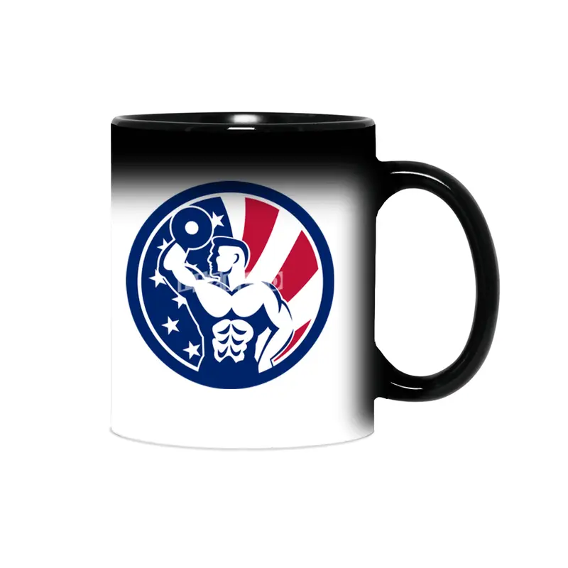 American Fitness Gym USA Flag Icon Sihirli Kupa