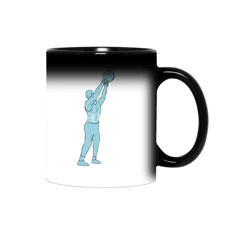 Athlete Fitness Kettlebell Swing Drawing Sihirli Kupa