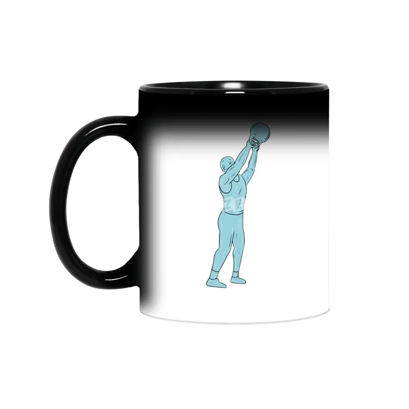 Athlete Fitness Kettlebell Swing Drawing Sihirli Kupa