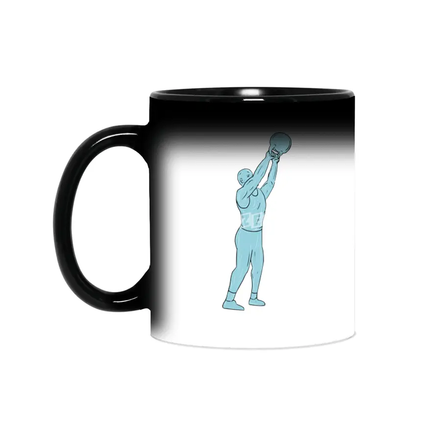 Athlete Fitness Kettlebell Swing Drawing Sihirli Kupa