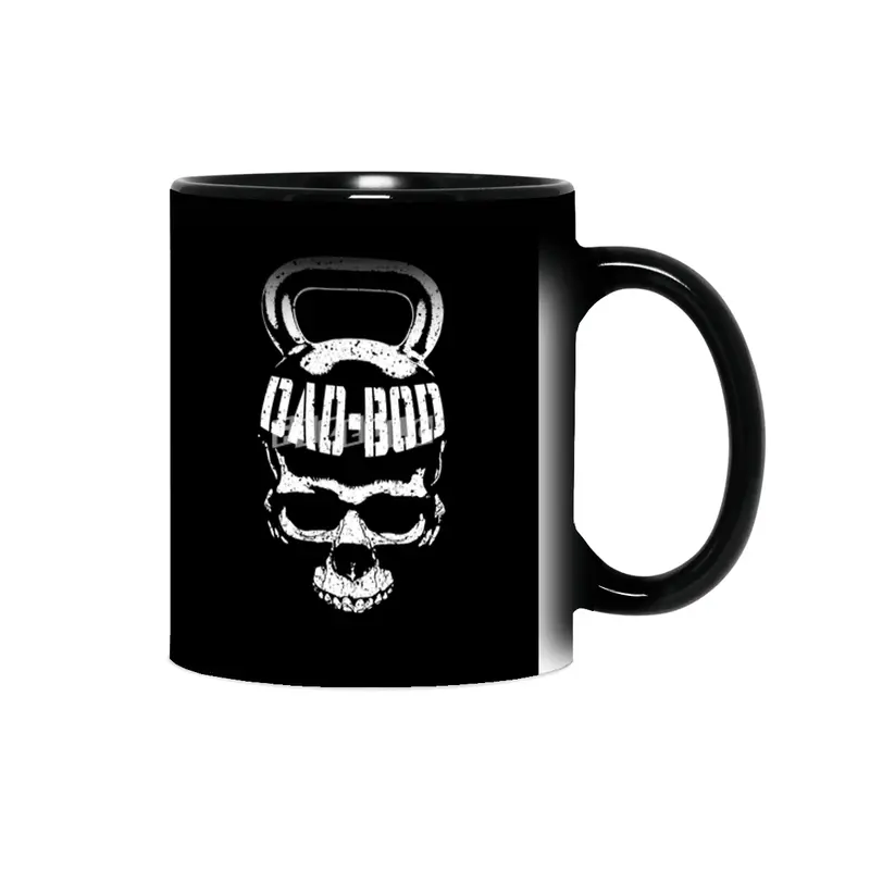 Dad Bod Kettlebell Skull Funny Halloween Gym Fitness Workout Sihirli Kupa