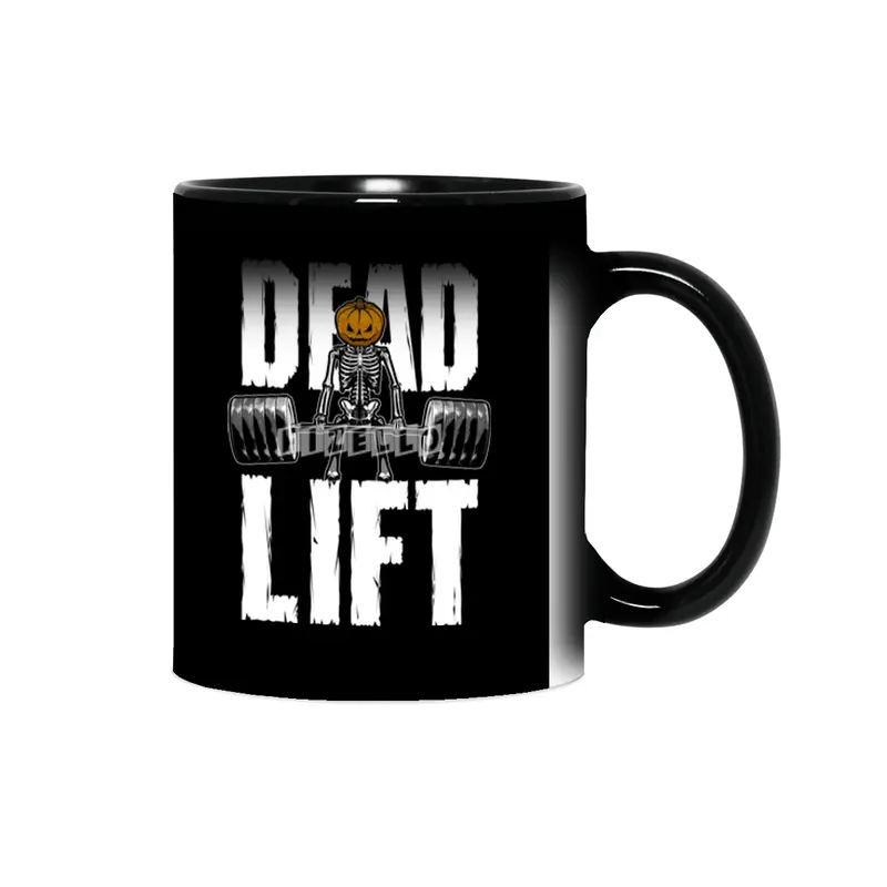 Halloween Gym Deadlift Skeleton Pumpkin Goth Fitness Workout Sihirli Kupa