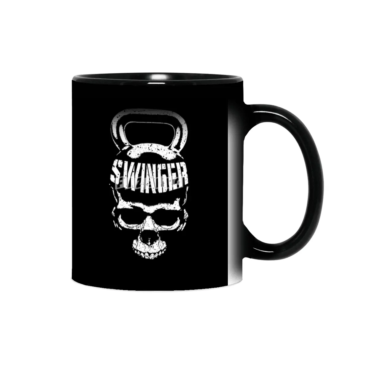 Kettlebell Swinger Skull Funny Halloween Gym Fitness Workout Sihirli Kupa