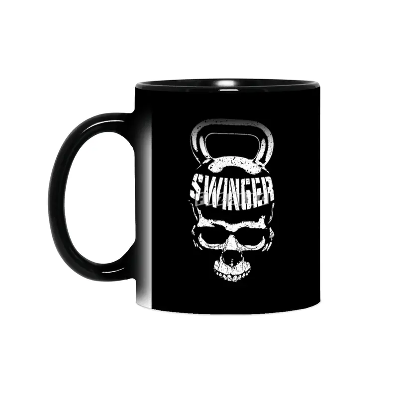 Kettlebell Swinger Skull Funny Halloween Gym Fitness Workout Sihirli Kupa