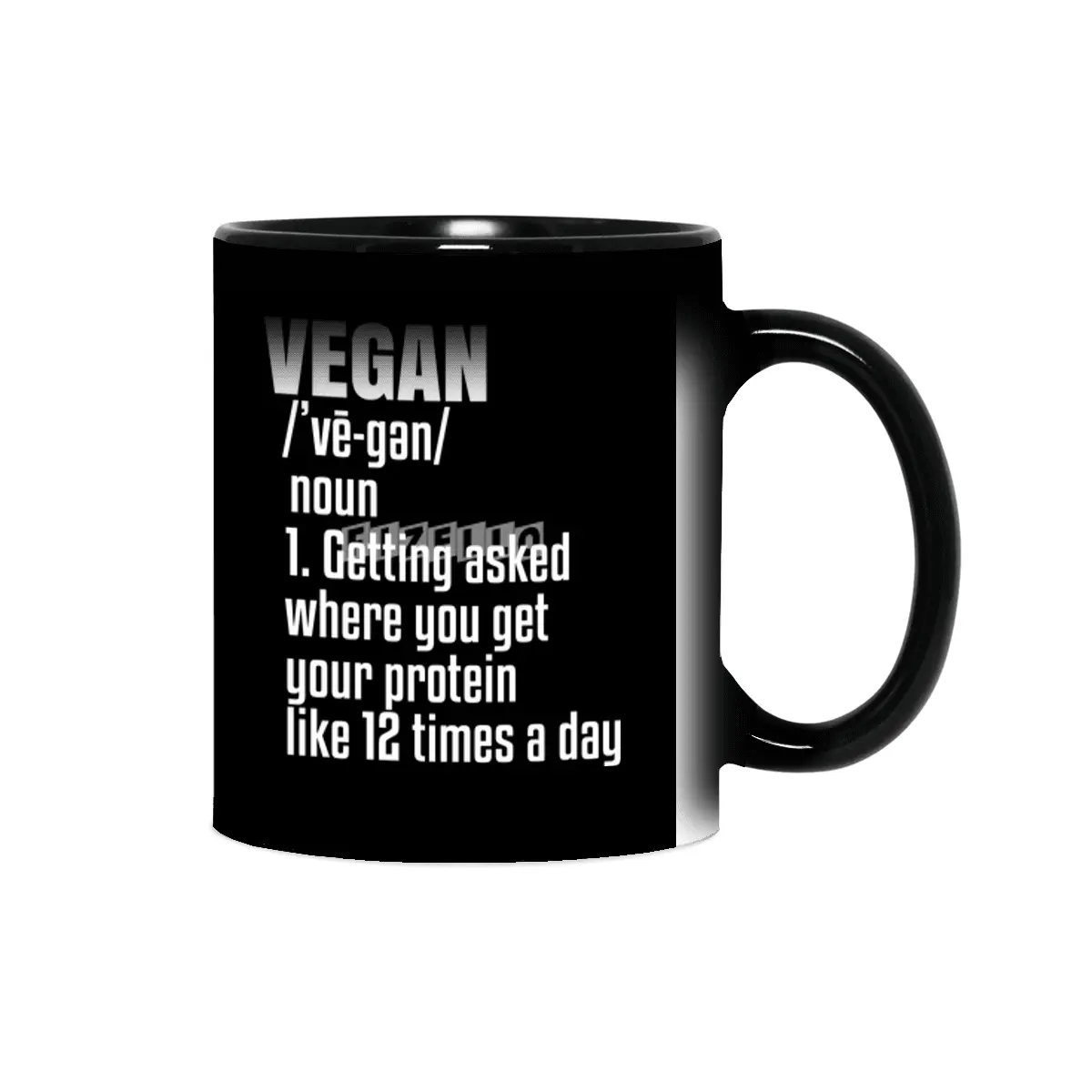 Vegan Gift Vegan Definition Go Veggie Tee Fitness Workout Sihirli Kupa