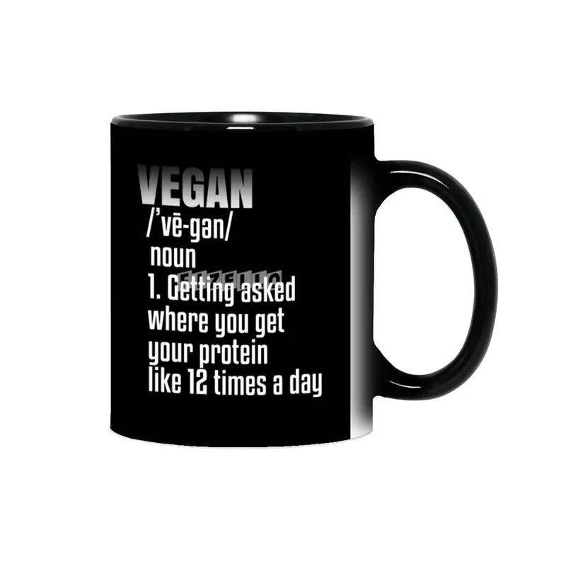 Vegan Gift Vegan Definition Go Veggie Tee Fitness Workout Sihirli Kupa