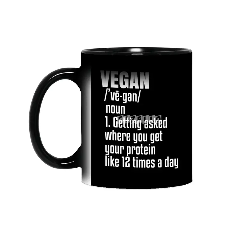 Vegan Gift Vegan Definition Go Veggie Tee Fitness Workout Sihirli Kupa