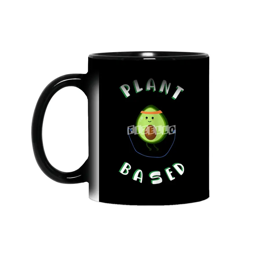 Funny Plant Based Avocado Fitness Tee, Vegan & Vegetarian Sihirli Kupa