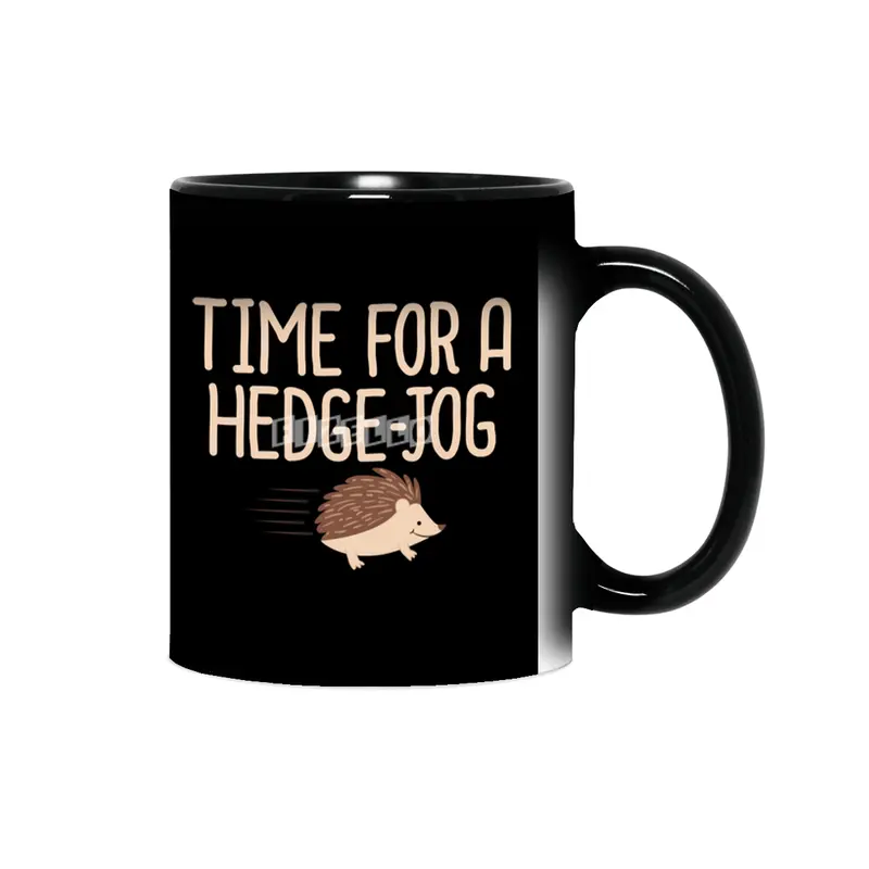 Time For A Hedge Jog Hedgehog Pun Fitness Jogging Workout Sihirli Kupa