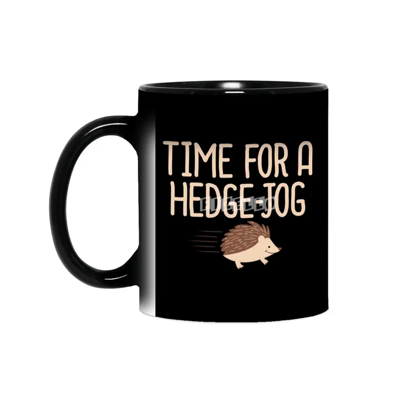 Time For A Hedge Jog Hedgehog Pun Fitness Jogging Workout Sihirli Kupa