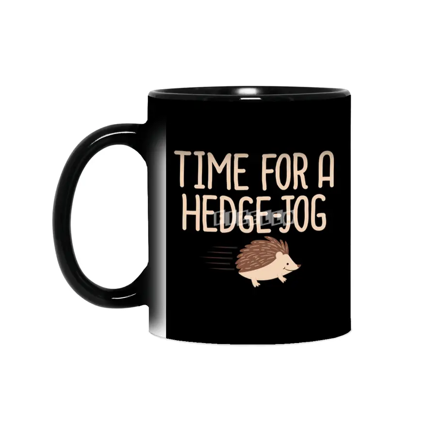 Time For A Hedge Jog Hedgehog Pun Fitness Jogging Workout Sihirli Kupa