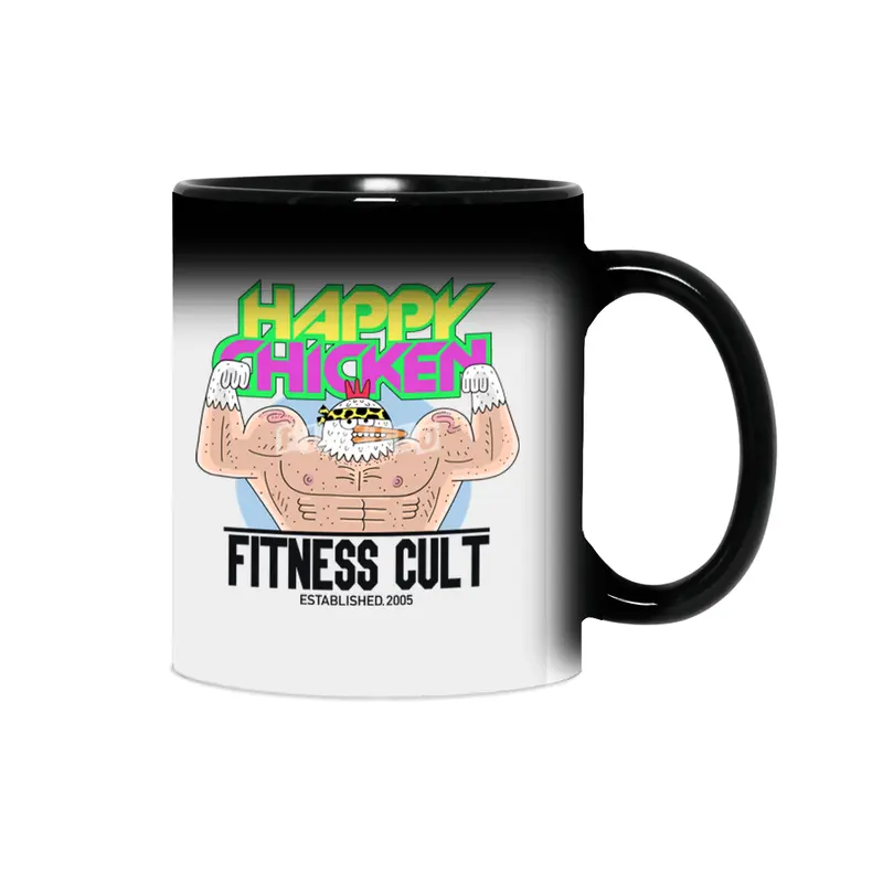 Happy Chicken Fitness Cult Club Tee Sihirli Kupa