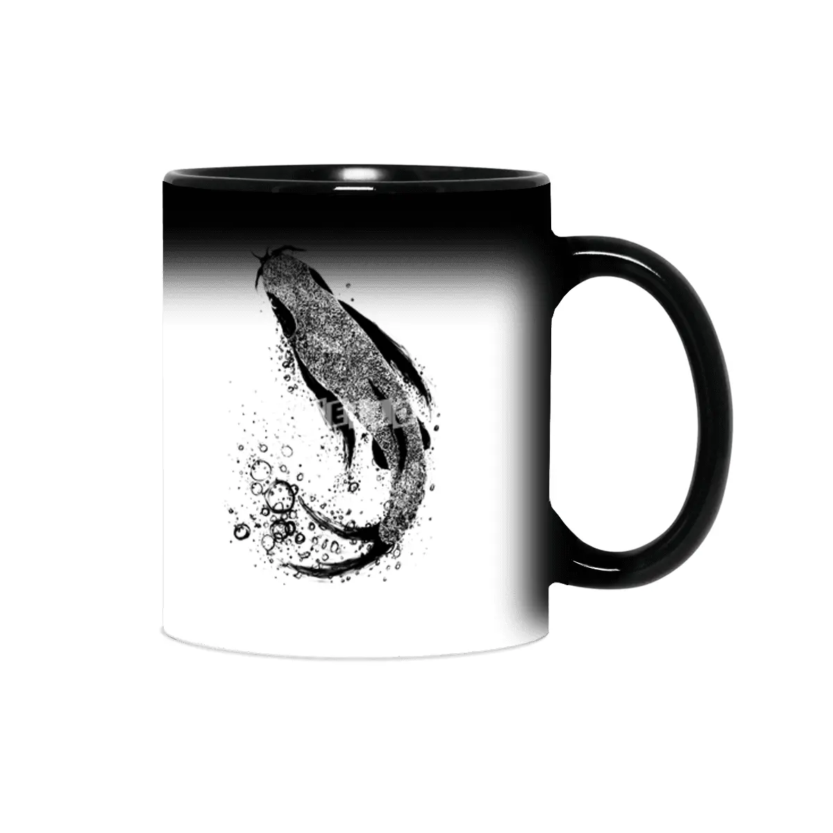 Don’t Be Koi -Dark ink with bubbles Sihirli Kupa