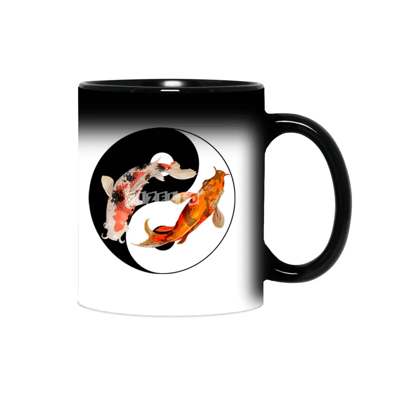 Yin Yang Carp Balance Taijitu Japanese Nishikigoi Koi Fish Sihirli Kupa