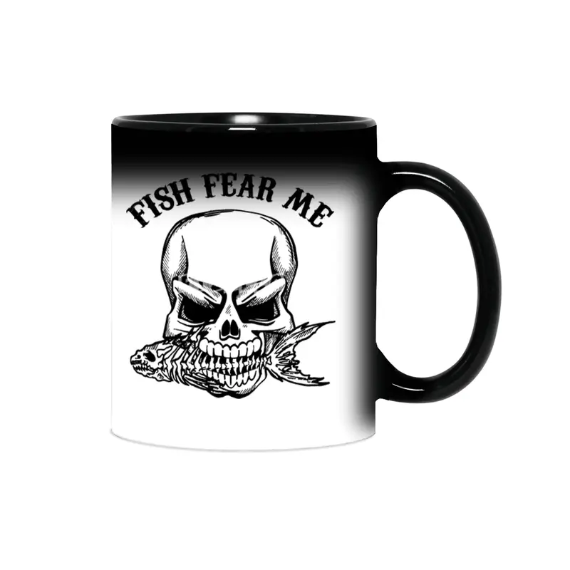 Fish Fear Me Black Sihirli Kupa