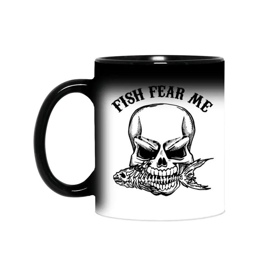 Fish Fear Me Black Sihirli Kupa