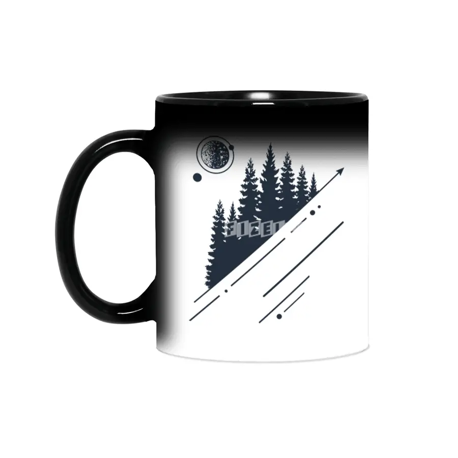 Modern Geometric Nature Forest Hipster Graphic Sihirli Kupa