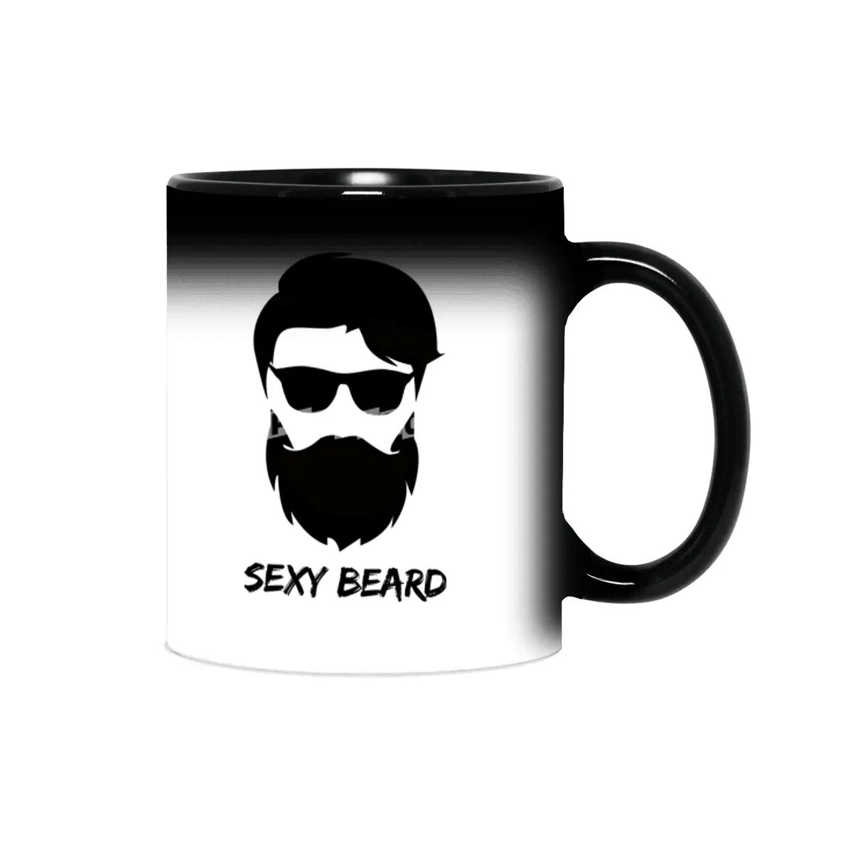 Sexy beard Hipster face Sihirli Kupa