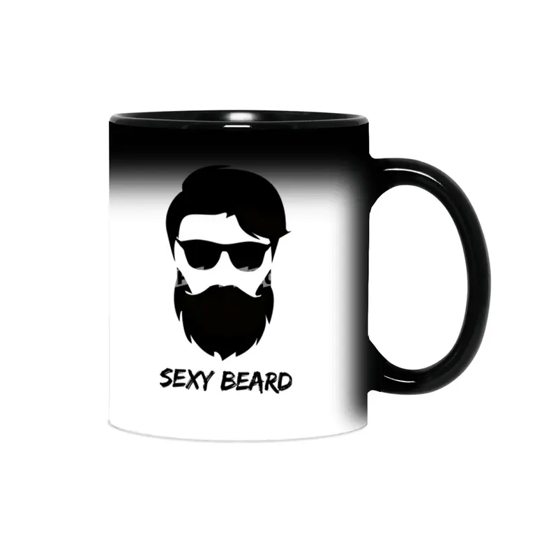 Sexy beard Hipster face Sihirli Kupa