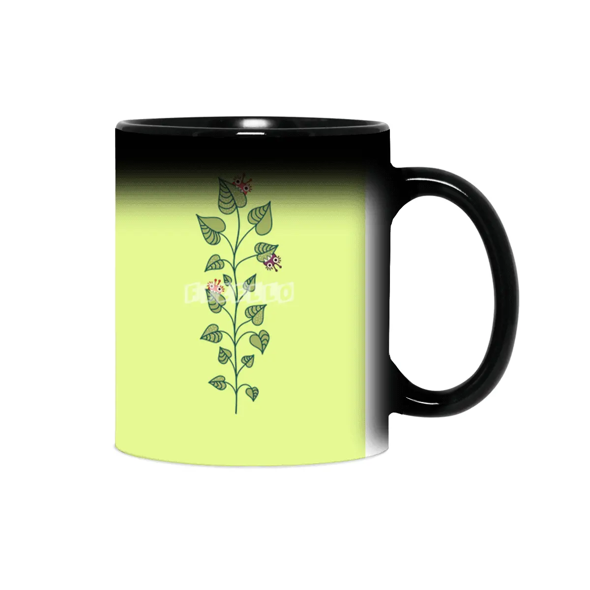 Cute Bugs Eat Green Plant Nature Lover Sihirli Kupa