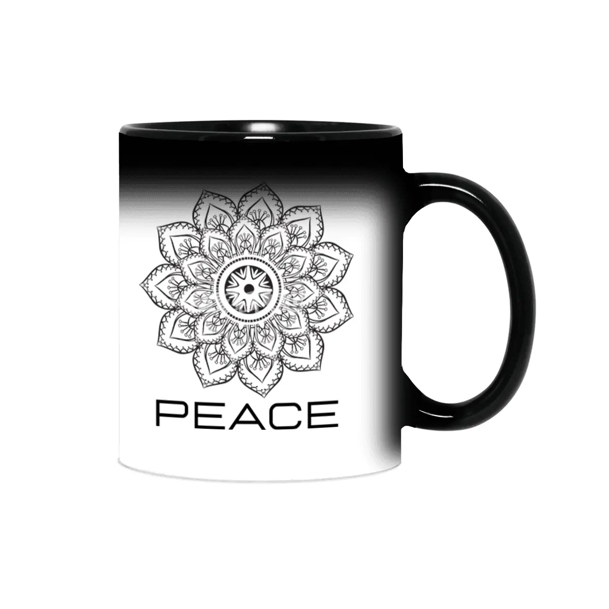 Peace Mandala | Yoga | Pilates | Rave | Floral Sihirli Kupa