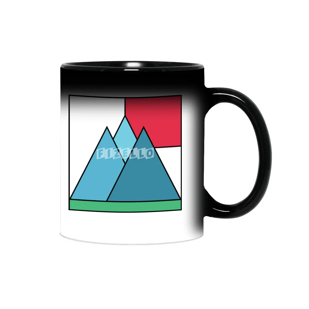 Simply mountains minimalistic nature design Sihirli Kupa