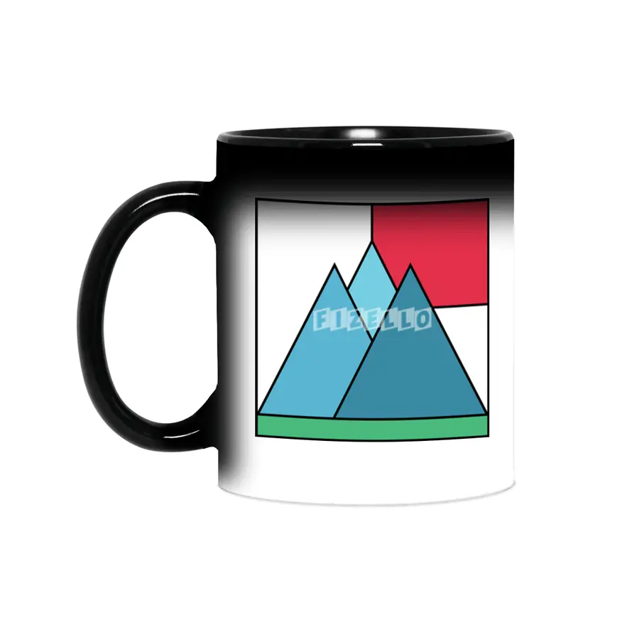 Simply mountains minimalistic nature design Sihirli Kupa