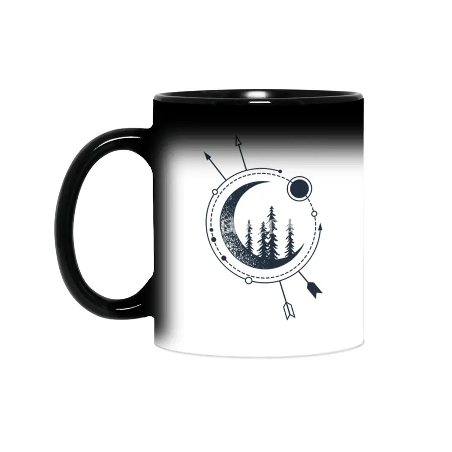 Modern Geometric Nature Forest Astronomy Bohemian Sihirli Kupa