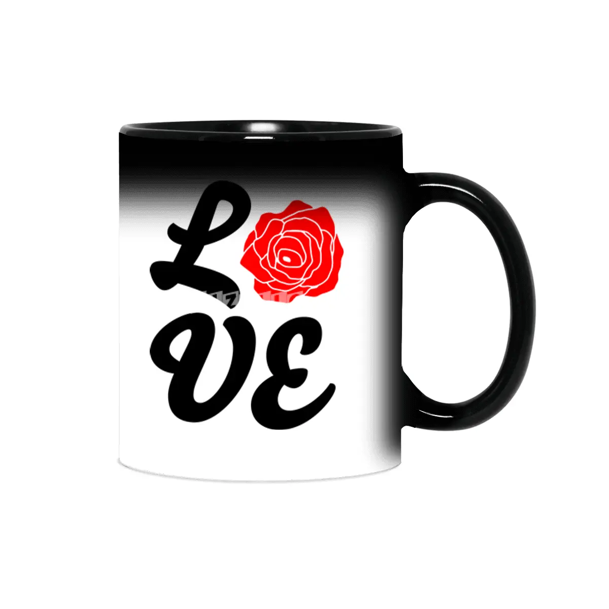 Love Nature With Red Rose Sihirli Kupa