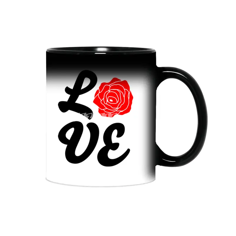 Love Nature With Red Rose Sihirli Kupa