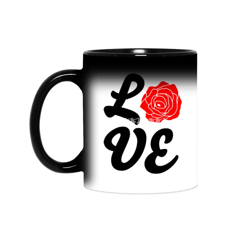 Love Nature With Red Rose Sihirli Kupa