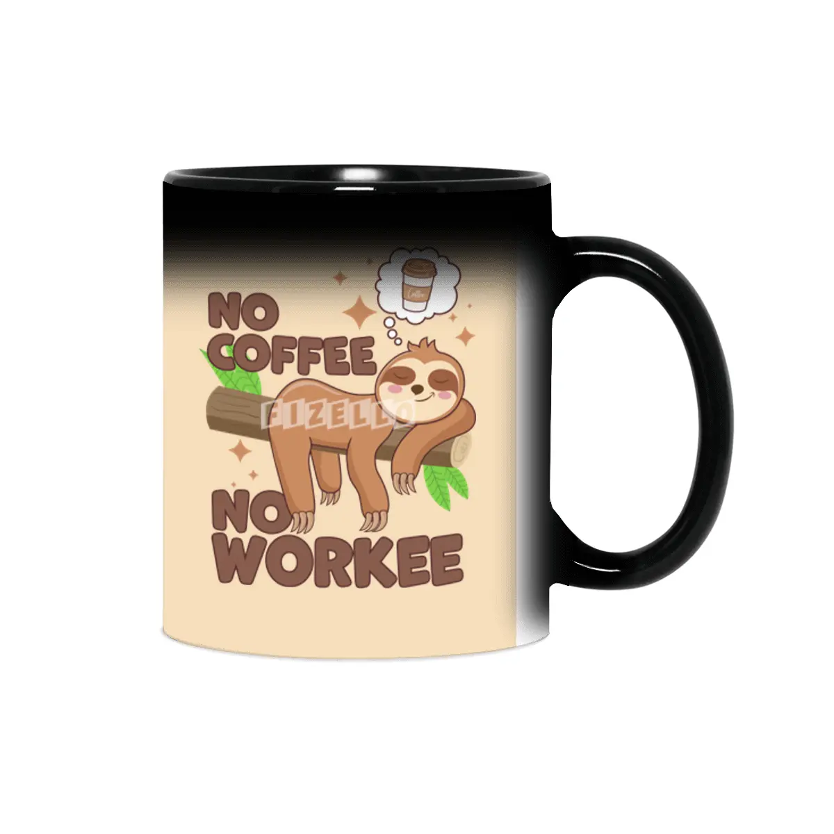 No Coffee No Workee Sihirli Kupa