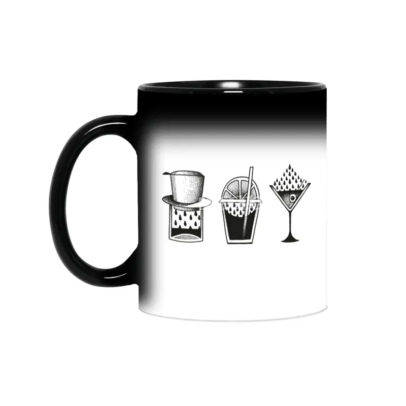 Morning coffee -Day fresh- Evening alco Sihirli Kupa