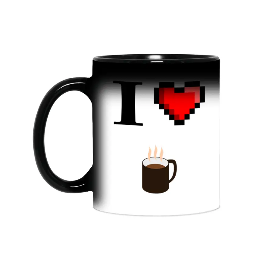 I love Coffee 8Bit Sihirli Kupa