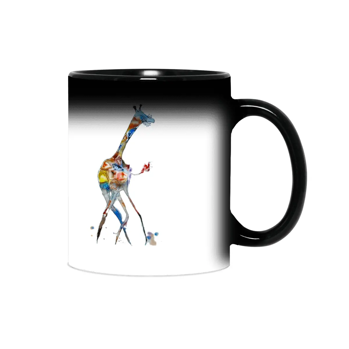 Dancing Giraffe watercolor illustration Sihirli Kupa