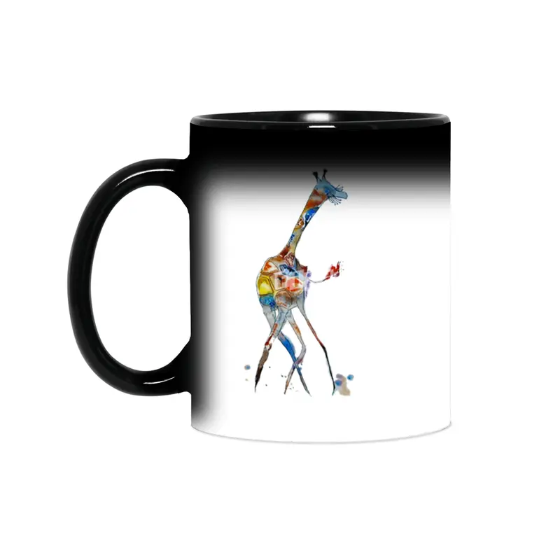 Dancing Giraffe watercolor illustration Sihirli Kupa