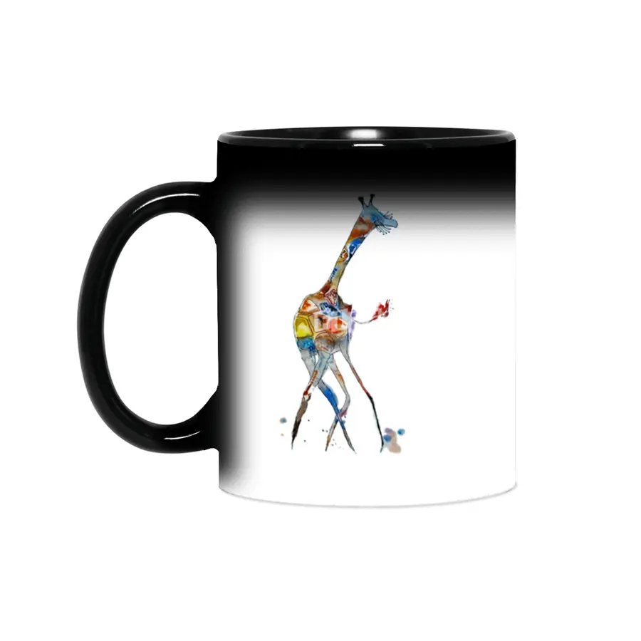 Dancing Giraffe watercolor illustration Sihirli Kupa