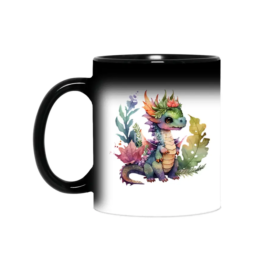 Cute watercolor dino Sihirli Kupa