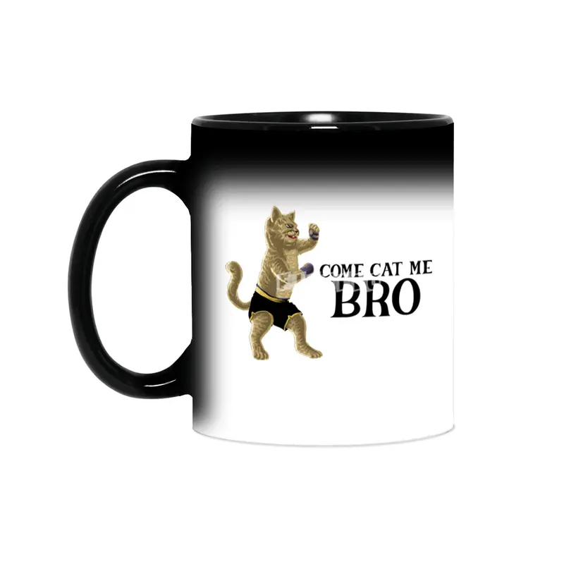 Come Cat Me Bro Cool Boxing Cat Punching International Cat Day Gift for Cat Lovers Sihirli Kupa