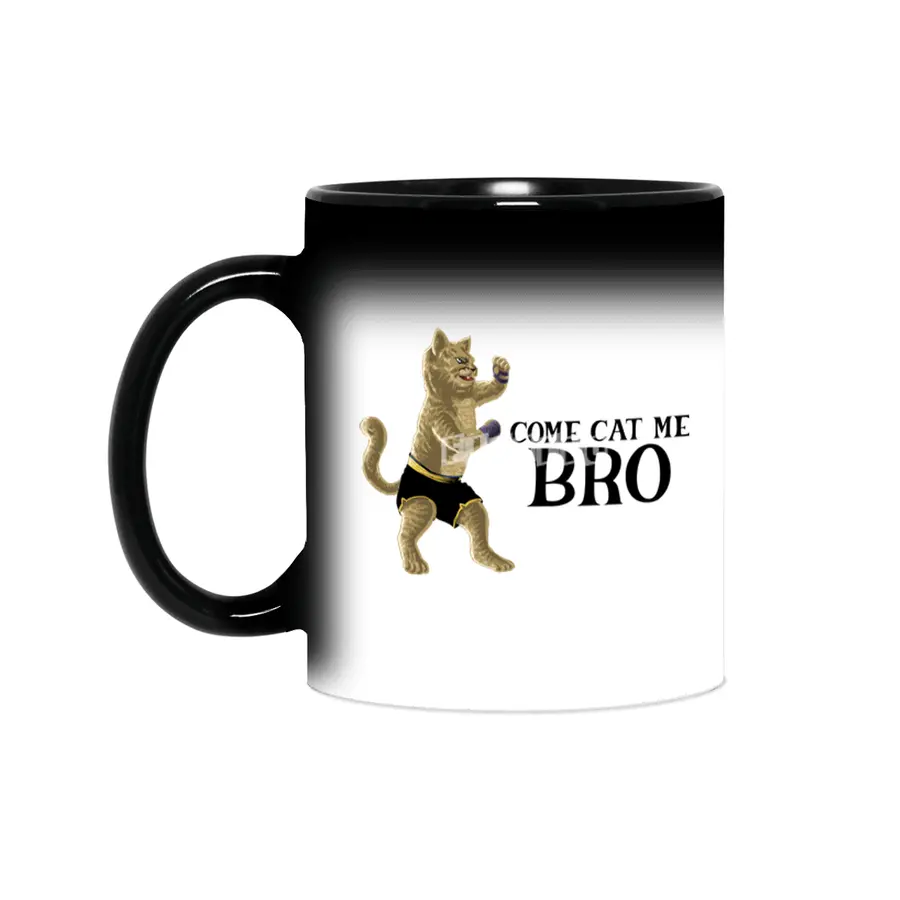 Come Cat Me Bro Cool Boxing Cat Punching International Cat Day Gift for Cat Lovers Sihirli Kupa