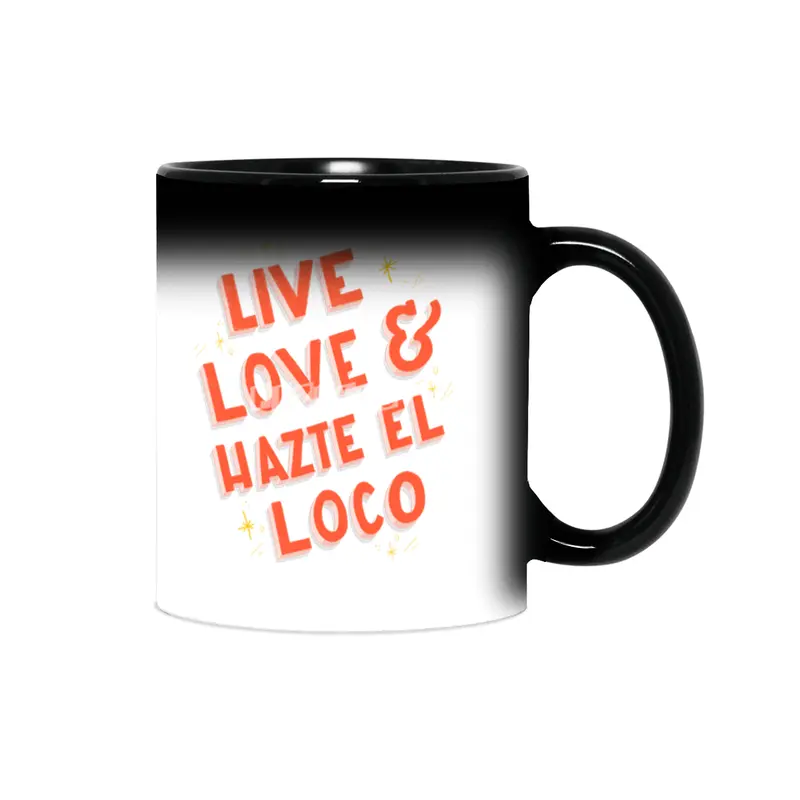 Live, Love Hazte el Loco - Lettering en español Sihirli Kupa
