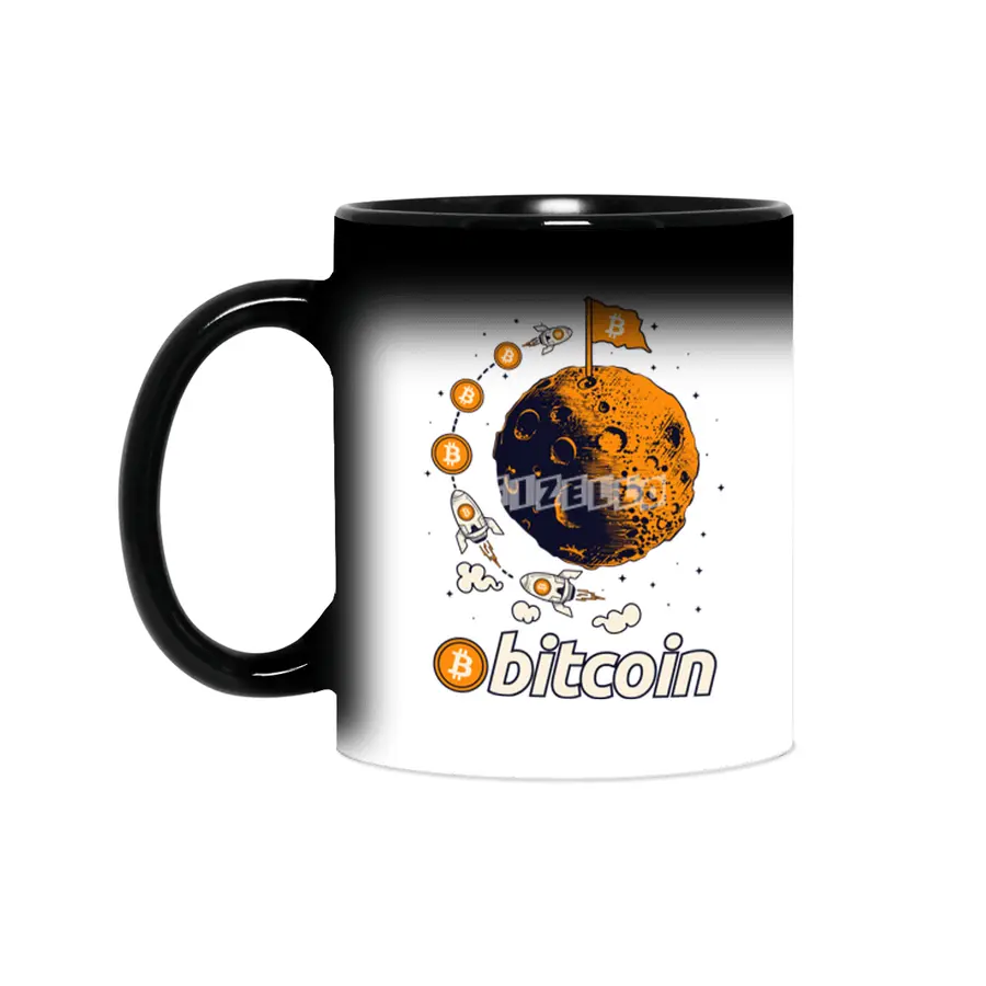 Bitcoin To The Moon Crypto Cryptocurrency Sihirli Kupa